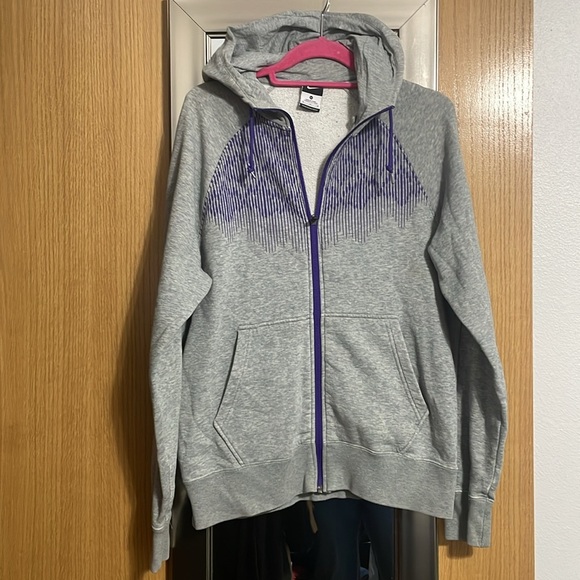 Nike KB24 Kobe Bryant Black Mamba grey purple zip up hooded sweatshirt Medium - Picture 1 of 16